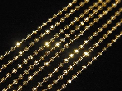 Silver 925 Cut Ball Chain 1.5mm 18KGP [38cm][40cm][45cm][50cm] Necklace 1pc