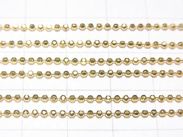 Silver 925 Cut Ball Chain 1.5mm 18KGP [38cm][40cm][45cm][50cm] Necklace 1pc
