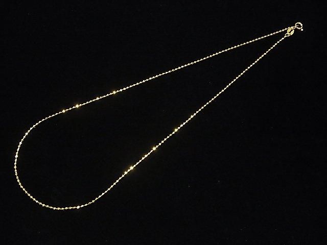 Silber 925 Cut Ball Chain 1.5mm 18KGP [38cm][40cm][45cm][50cm] Halskette 1 Stück