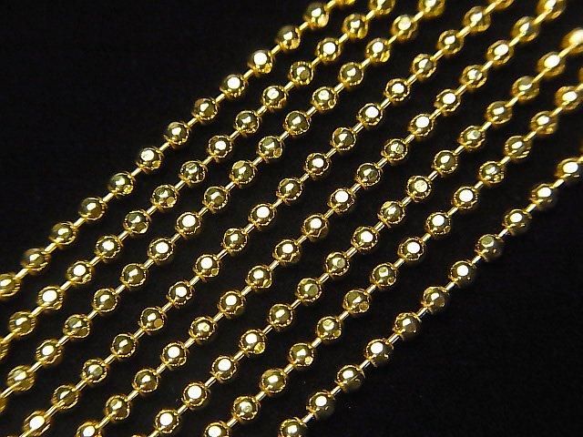 Silver 925 Cut Ball Chain 1.8mm 18KGP [38cm][40cm][45cm][50cm][60cm] Necklace 1pc