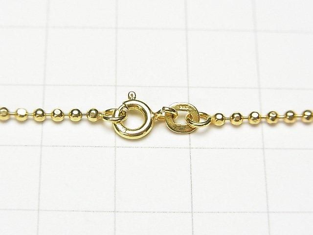 Silver 925 Cut Ball Chain 1.8mm 18KGP [38cm][40cm][45cm][50cm][60cm] Necklace 1pc