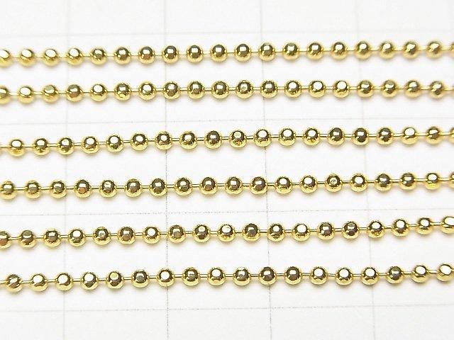 Silver 925 Cut Ball Chain 1.8mm 18KGP [38cm][40cm][45cm][50cm][60cm] Necklace 1pc