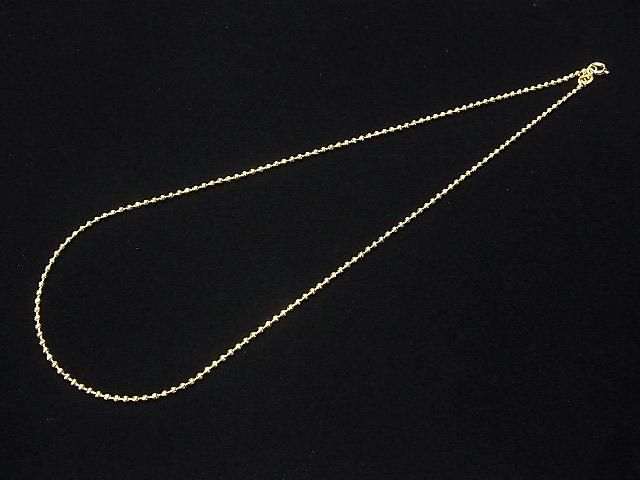 Silver 925 Cut Ball Chain 1.8mm 18KGP [38cm][40cm][45cm][50cm][60cm] Necklace 1pc