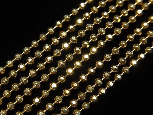 Silver 925 Cut Ball Chain 2mm 18KGP [38cm][40cm][45cm][50cm] Necklace 1pc