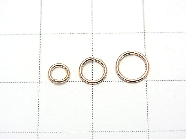 Sizes can be selected! 14KGF Pink Gold Filled Gauge 0.6mm (22GA) Jump Ring 10pcs