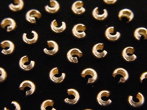 14KGF Pink Gold Filled Crimp Cover 3mm 10pcs