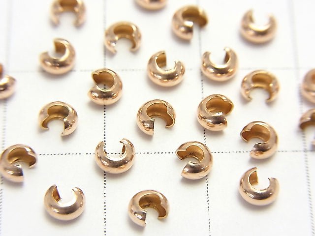 14KGF Pink Gold Filled Crimp Cover 3mm 10pcs