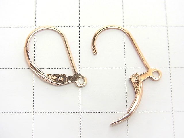 14KGF Pink Gold Filled Earrings French Hook (Lever Back) 15x10mm 1pair