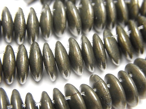 Coin, Pyrite Gemstone Beads