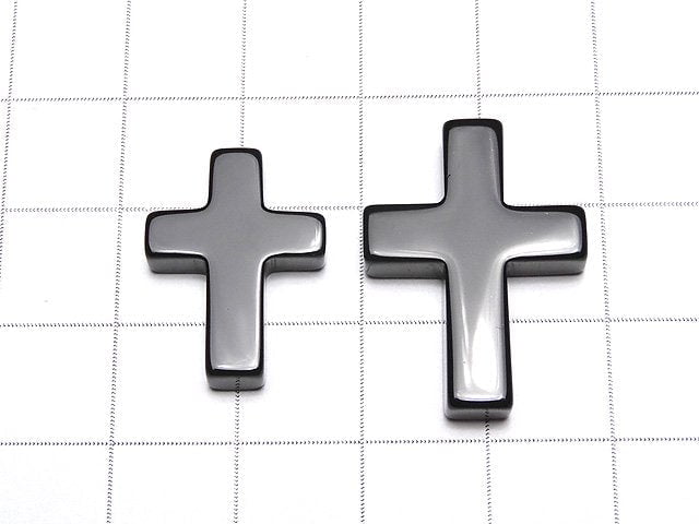 [Video]Onyx Cross [20x15][25x18](Half Drilled Hole) 1pc