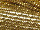 Hematite Round 2mm gold coated 1strand beads (aprx.15inch/38cm)