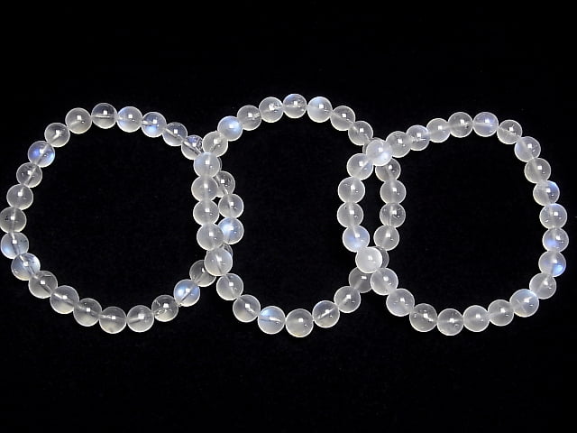 [Video] Sri Lanka Royal Blue Moonstone AAA Round 7mm 1strand (Bracelet)