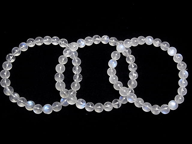 [Video] Sri Lankan Royal Blue Moonstone AAA Round 7mm Bracelet