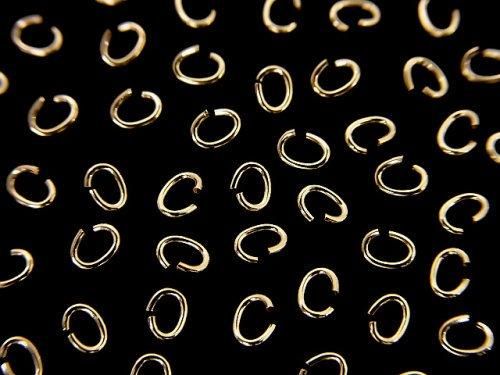 [K10 Yellow Gold]Oval Jump Ring [0.5x3x2.4mm][0.6x4x3mm] 1pc
