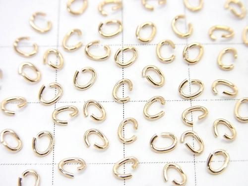 [K10 Yellow Gold]Oval Jump Ring [0.5x3x2.4mm][0.6x4x3mm] 1pc