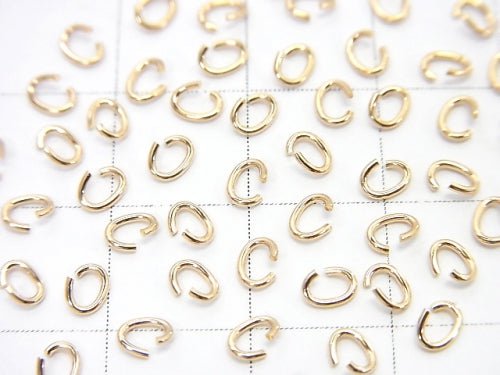 [K10 Yellow Gold]Oval Jump Ring [0.5x3x2.4mm][0.6x4x3mm] 1pc