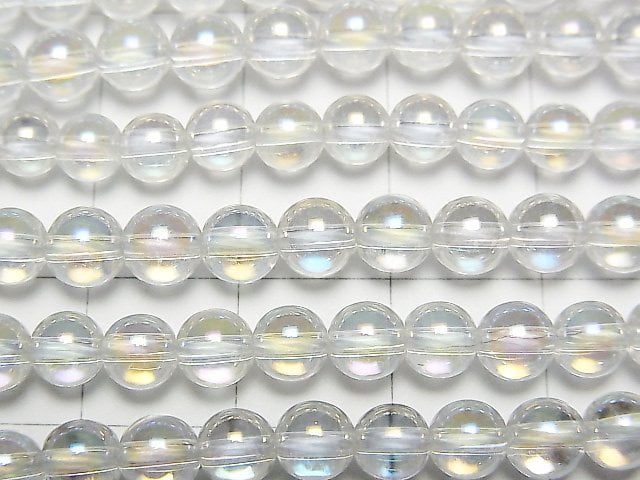 [Video]Aqua Crystal Round 5mm 1strand beads (aprx.15inch/37cm)