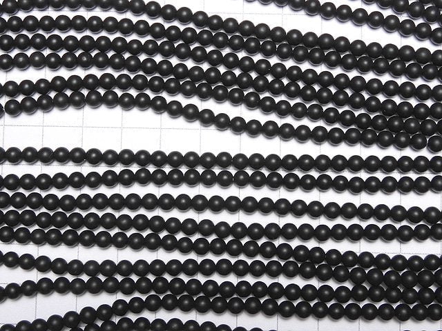 [Video] 1strand $2.79! Frost Onyx Round 4mm 1strand beads (aprx.15inch / 37cm)