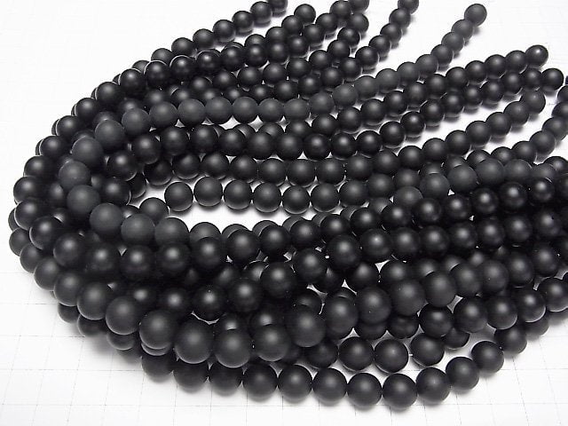 [Video] Frost Onyx Round 10mm 1strand beads (aprx.15inch / 36cm)