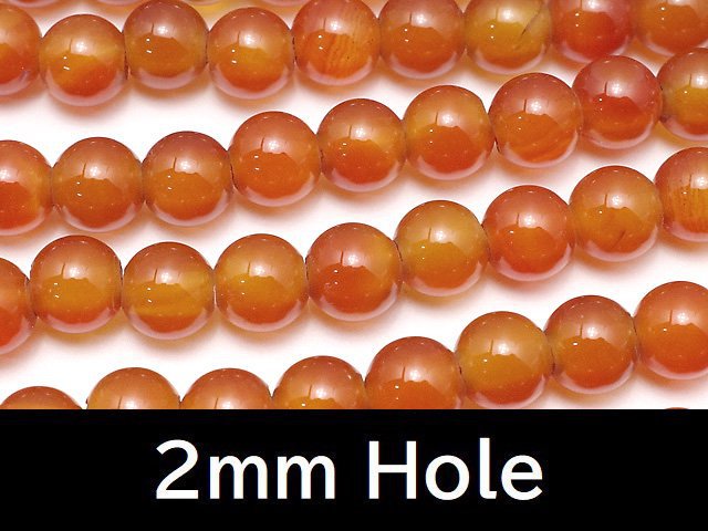 Carnelian, Round Gemstone Beads