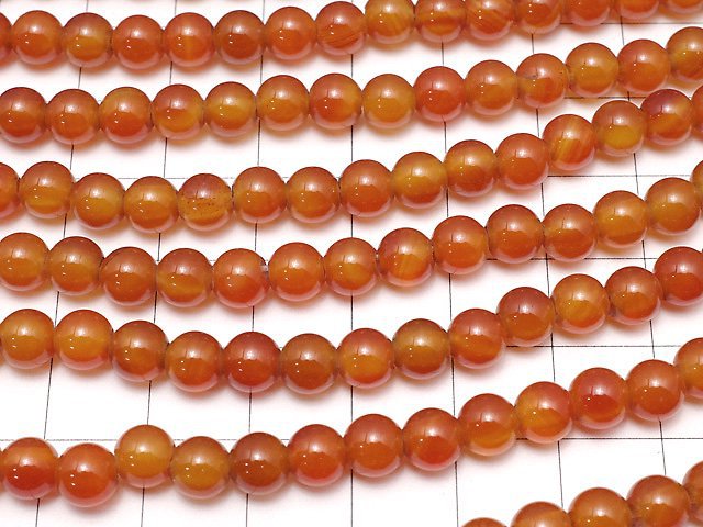 1strand $5.79! Carnelian AAA - AAA - Round 6mm [2mm hole] 1strand beads (aprx.14inch / 34cm)