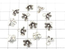Karen Silver Flower Charm 10x10x4mm 1pc