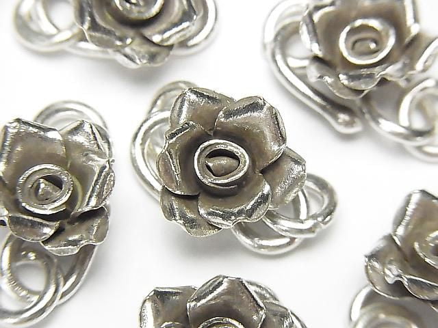 Karen Silver Rose Charm with Small Hook (1pc)