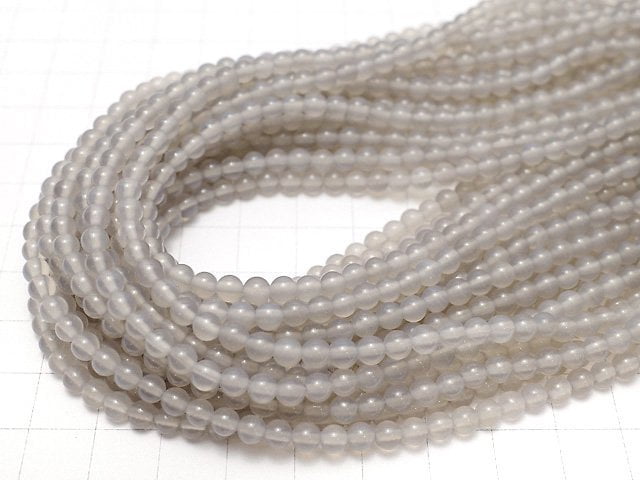 Gray Onyx AAA Round 4mm 1strand beads (aprx.15inch / 37cm)