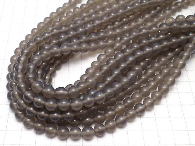Gray Onyx AAA Round 8mm 1strand beads (aprx.14inch / 36cm)
