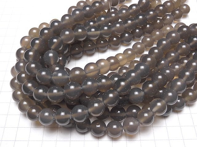 Gray Onyx AAA Round 12mm 1strand beads (aprx.15inch / 36cm)