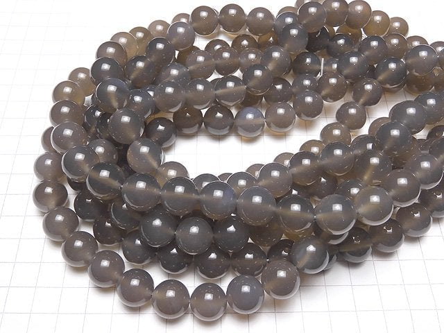 1strand $9.79! Gray Onyx AAA Round 14mm 1strand beads (aprx.15inch / 36cm)