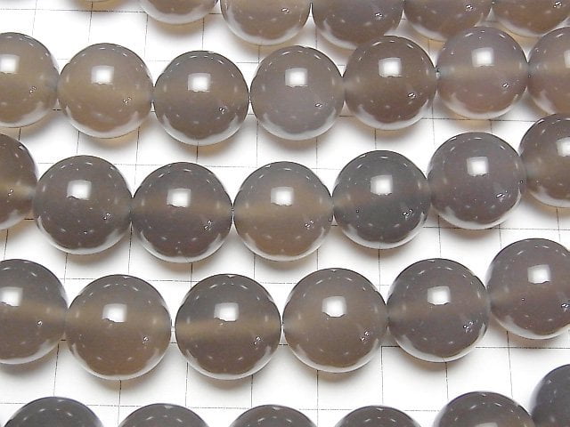 Gray Onyx AAA Round 16mm half or 1strand beads (aprx.15inch / 36cm)