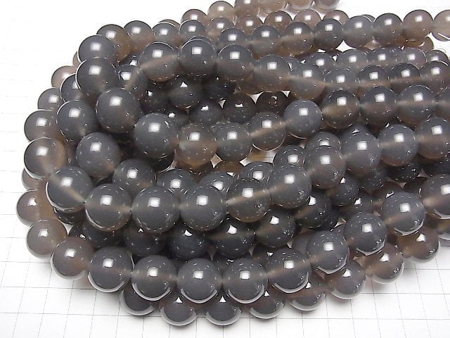 Gray Onyx AAA Round 16mm half or 1strand beads (aprx.15inch / 36cm)