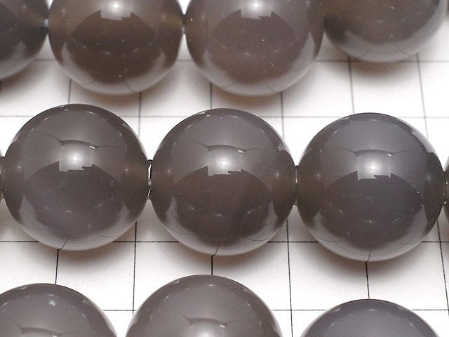 Gray Onyx AAA Round 20mm 1/4 or 1strand beads (aprx.15inch/36cm)
