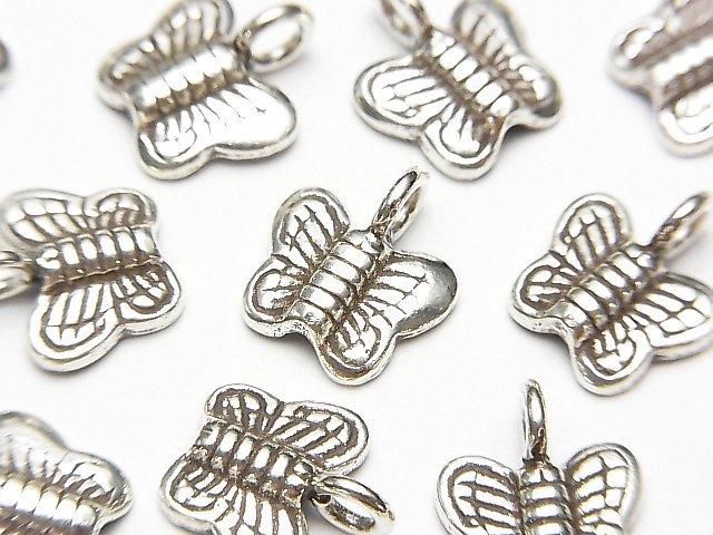 Karen Silver Butterfly Charm 12x11x2.5mm 1pc