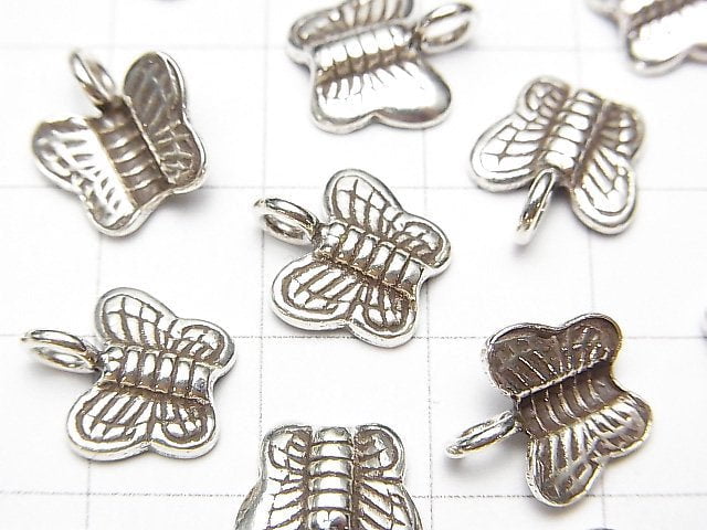 Karen Silver Butterfly Charm 11x11x2.5mm 1pc