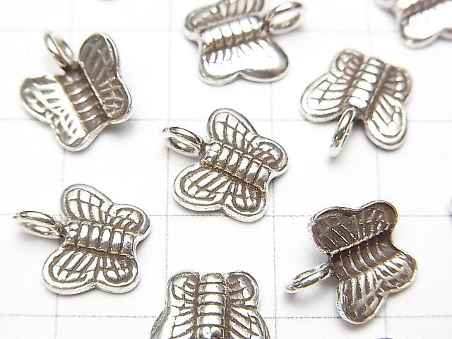Karen Silver Butterfly Charm 12x11x2.5mm 1pc
