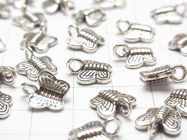 Karen Silver Butterfly Charm 12x11x2.5mm 1pc