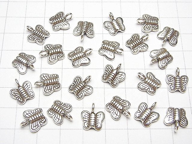 Karen Silver Butterfly Charm 12x11x2.5mm 1pc