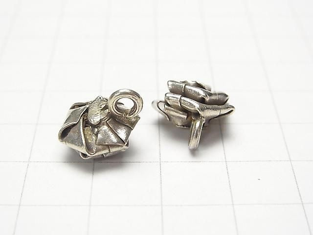 Karen 銀玫瑰吊飾 13x13mm 1個