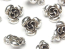 Karen Silver Flower Charm 11x11x5.5mm 1pc