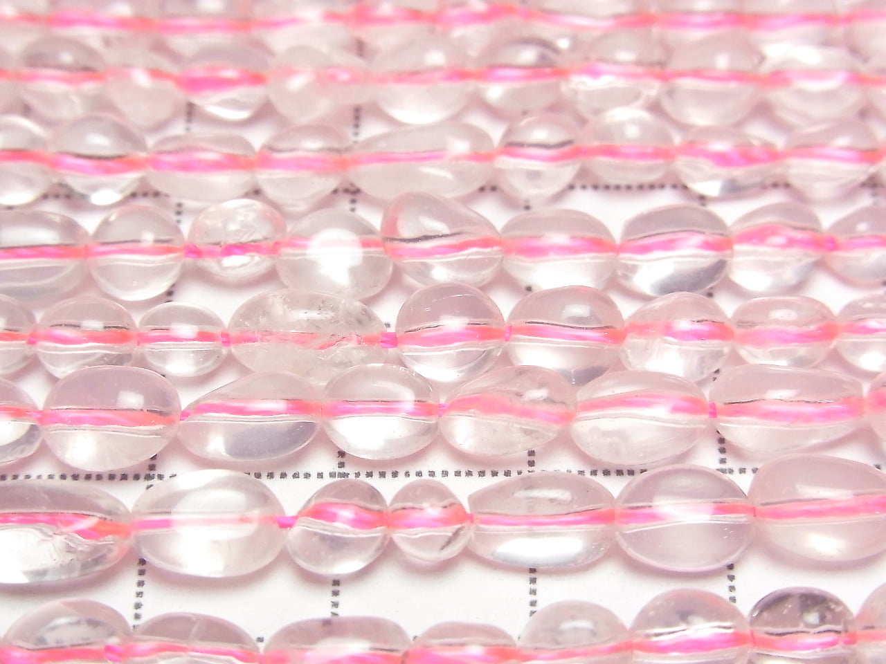 Rose Quartz Small Size Nugget 1strand beads (approx. 14 inches/35 cm)