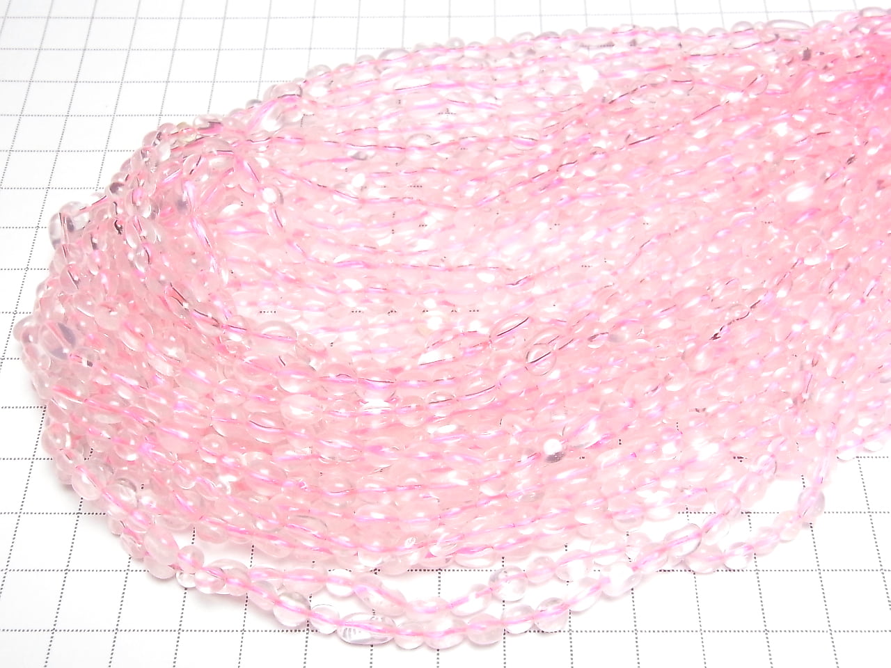 Rose Quartz Small Size Nugget 1strand beads (approx. 14 inches/35 cm)