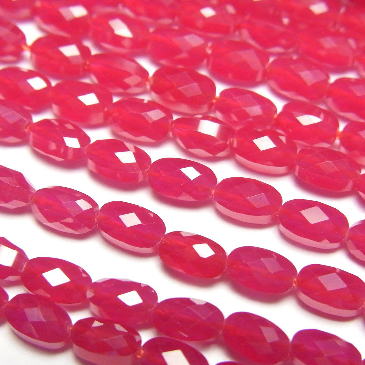 Synthetischer Rubin AAA Facettierte Reis 5x3x3mm halb oder 1Strang Perlen (ca. 15Zoll/36cm) Hochwertig!