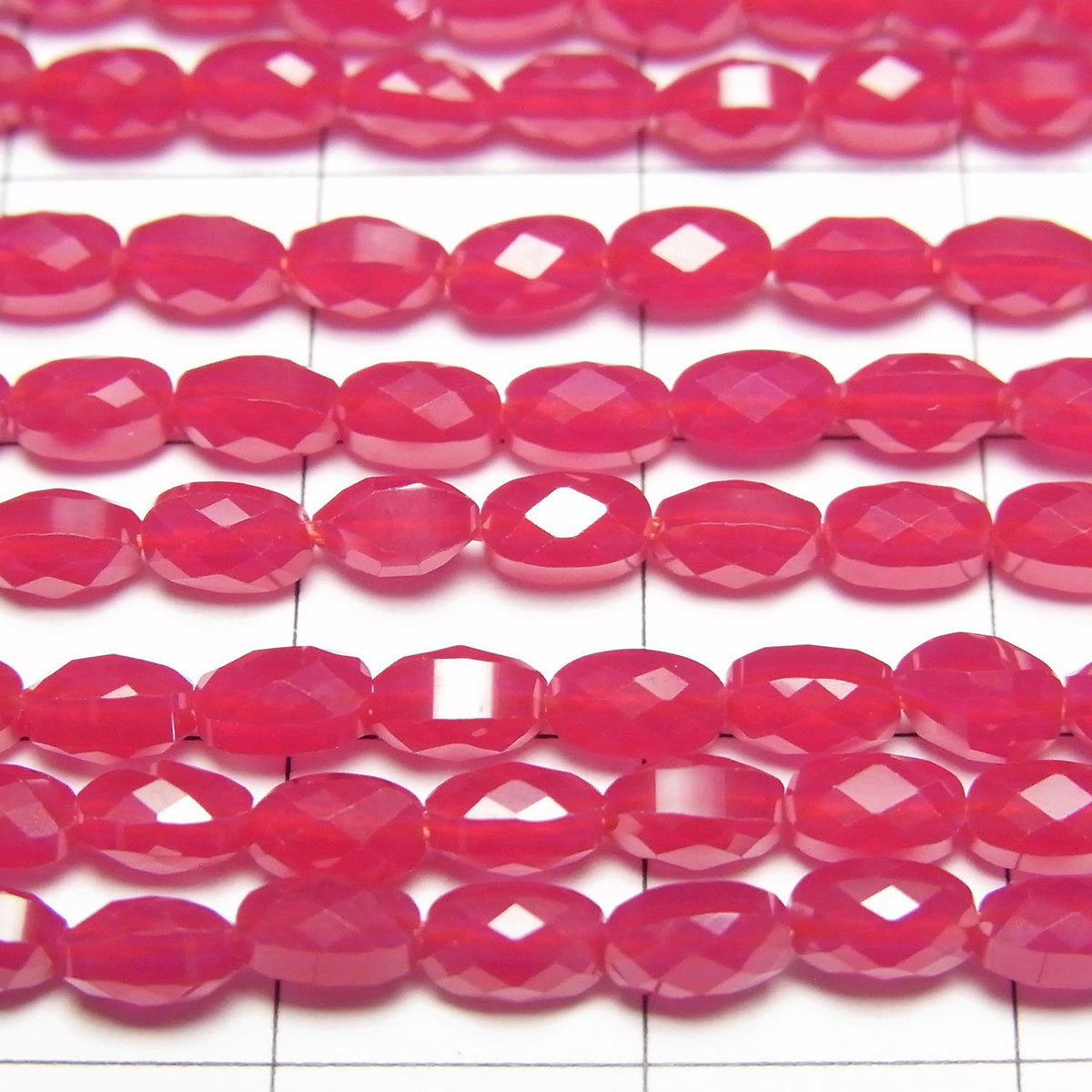Synthetischer Rubin AAA Facettierte Reis 5x3x3mm halb oder 1Strang Perlen (ca. 15Zoll/36cm) Hochwertig!