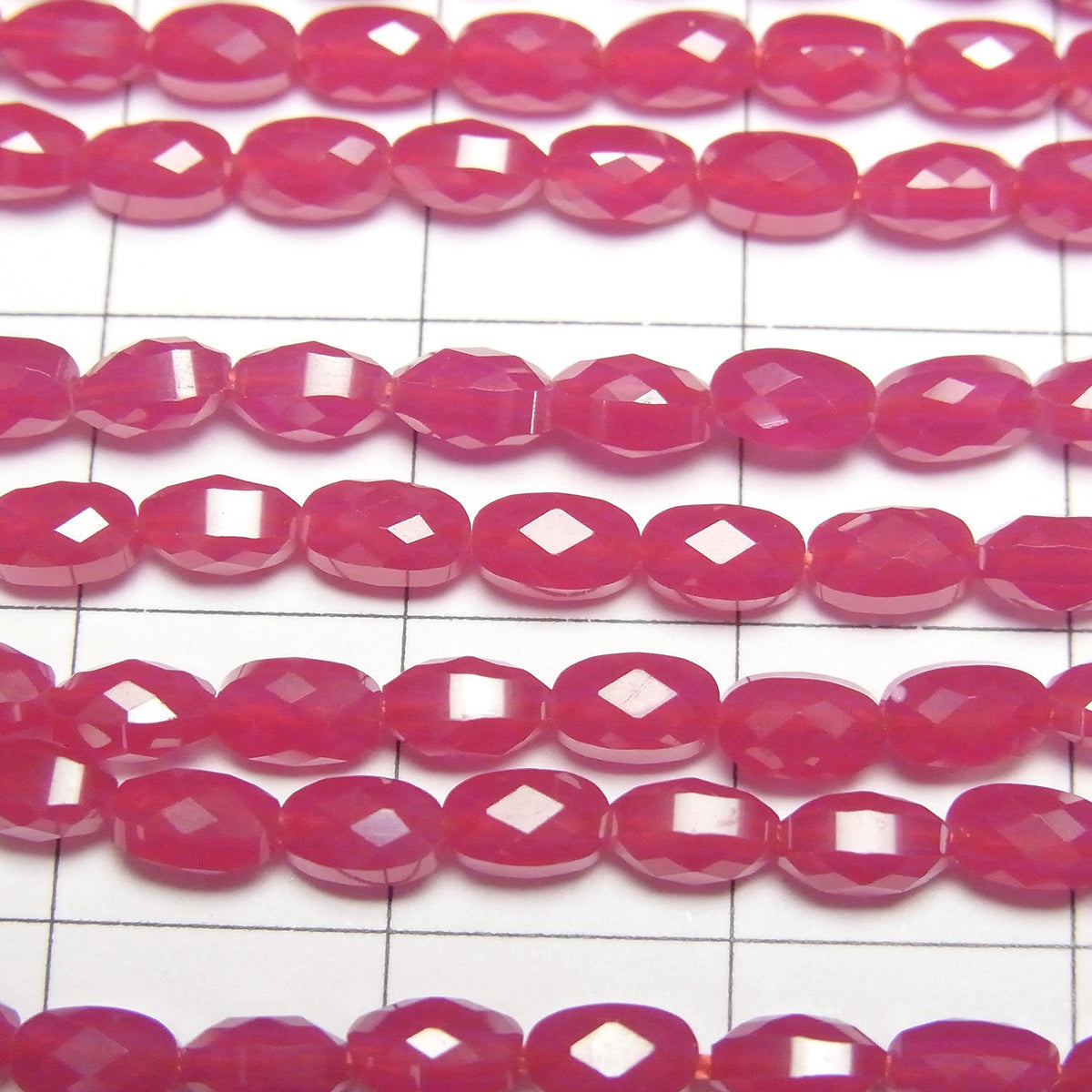 Synthetic Ruby AAA Faceted Rice 5x3x3mm half or 1strand beads (aprx.15inch/36cm)High Quality!