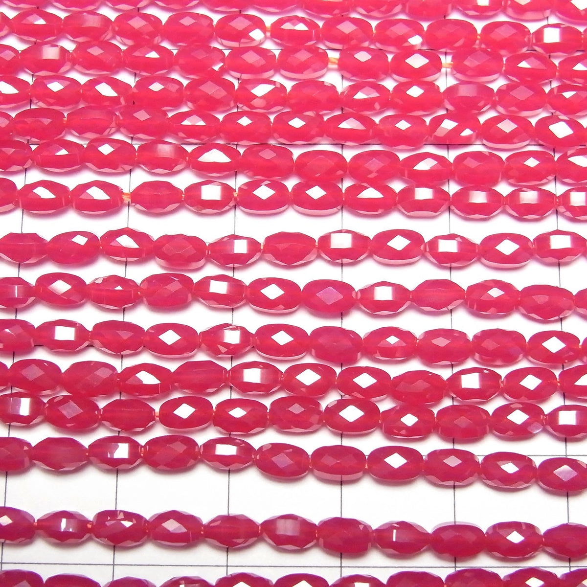 Synthetic Ruby AAA Faceted Rice 5x3x3mm half or 1strand beads (aprx.15inch/36cm)High Quality!