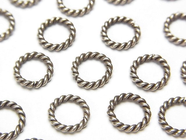 Silver925 rope ring (opening and closing type) 4mm, 5mm, 6mm, 8mm, 10mm 10pcs