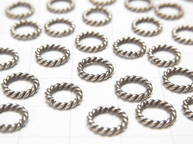 Silver925 rope ring (opening and closing type) 4mm, 5mm, 6mm, 8mm, 10mm 10pcs