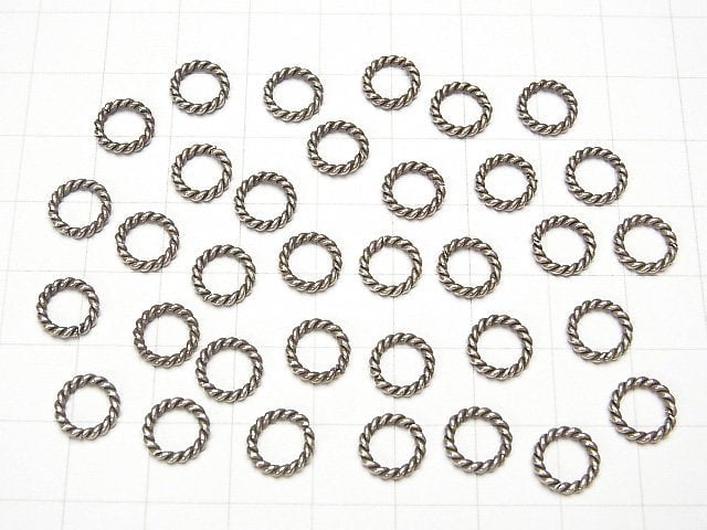 Silver925 rope ring (opening and closing type) 4mm, 5mm, 6mm, 8mm, 10mm 10pcs